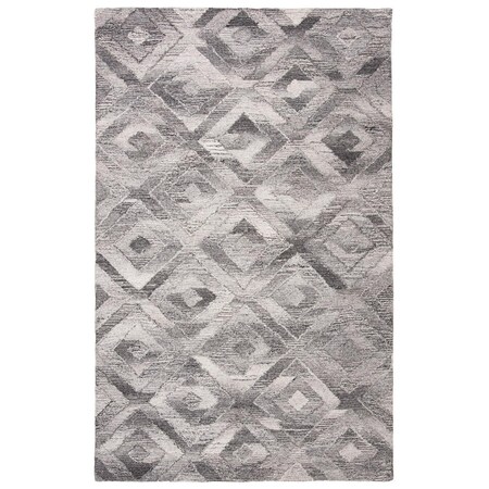 Safavieh 2 ft.-3 in. x 8 ft. Abstract 65 Percent Wool Pile Runner Rug, Grey ABT635F-28